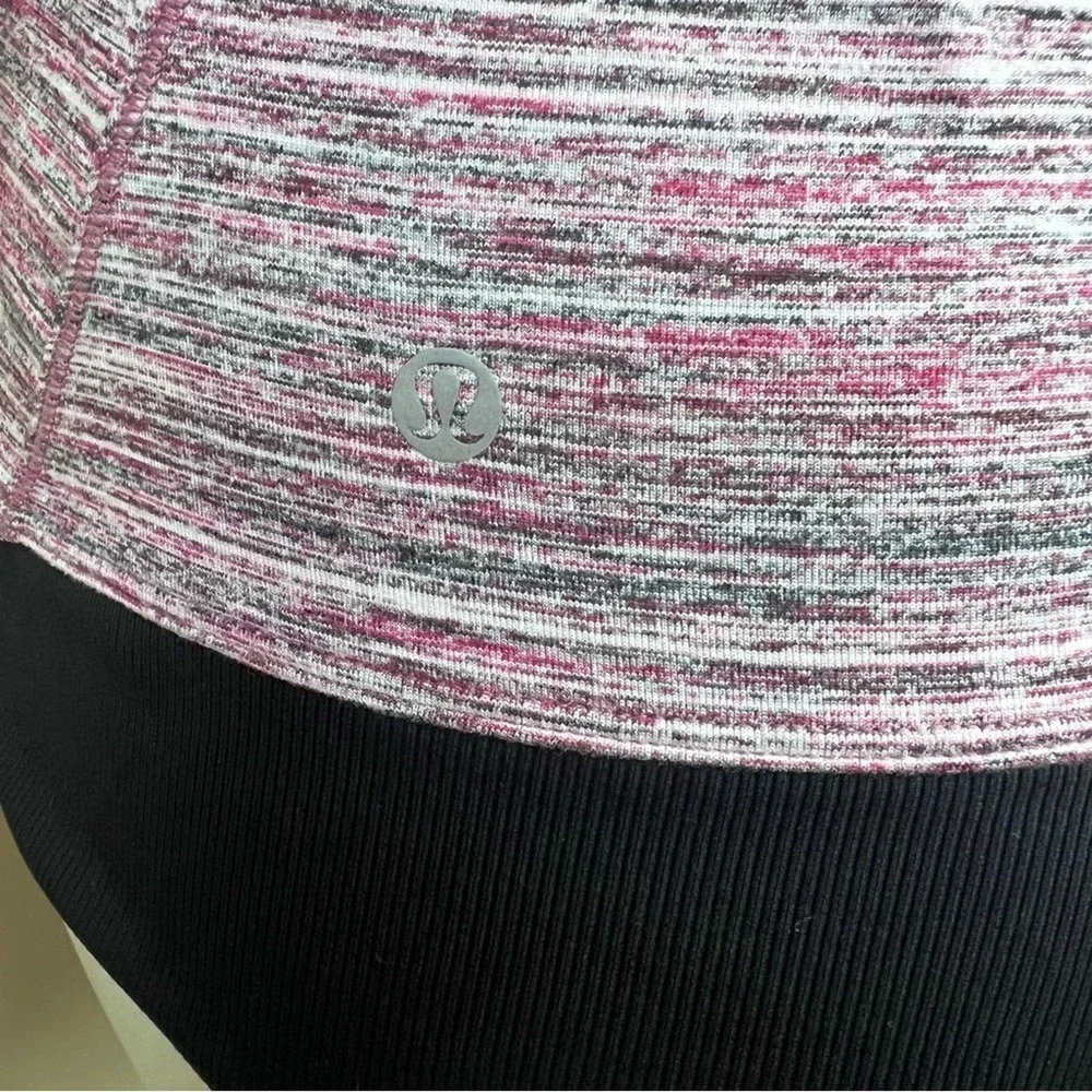 Lululemon Runderful 1/2 Zip Space Dye Camo Berry Rumble Multi / Black